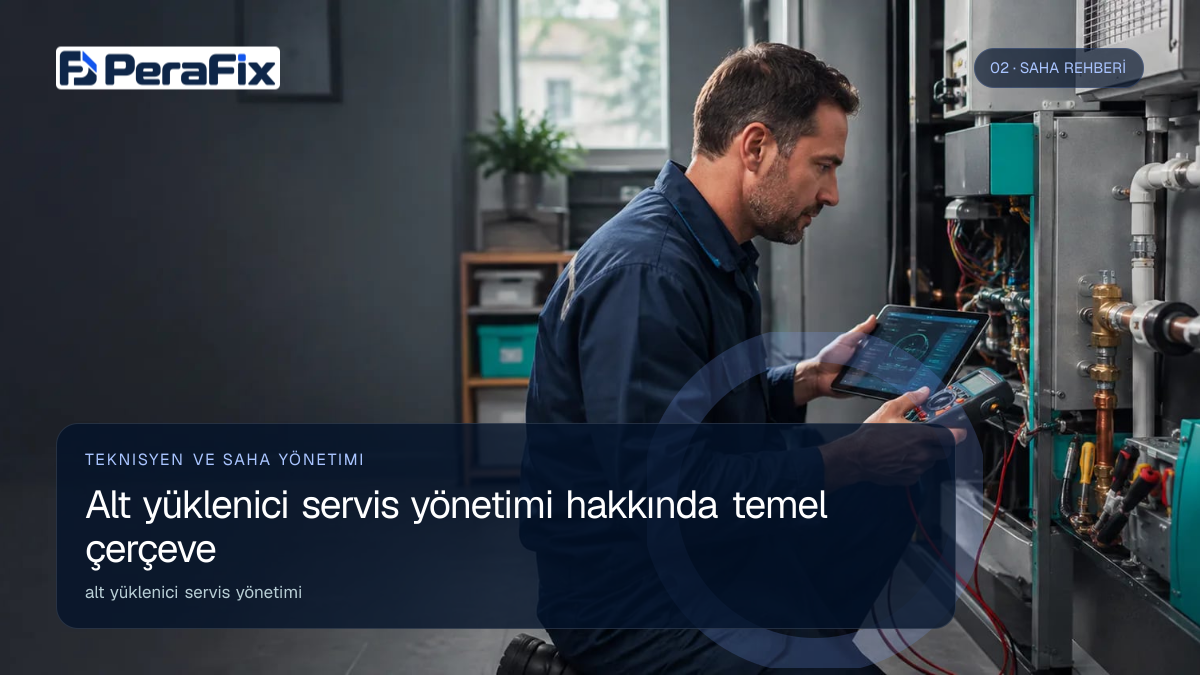 alt yüklenici servis yönetimi sürecini gösteren PeraFix uygulama görseli
