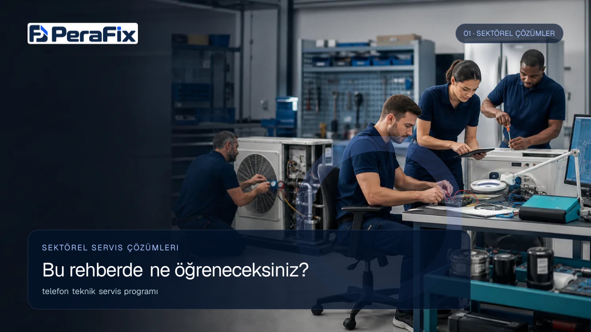 telefon teknik servis programı sürecini gösteren PeraFix uygulama görseli