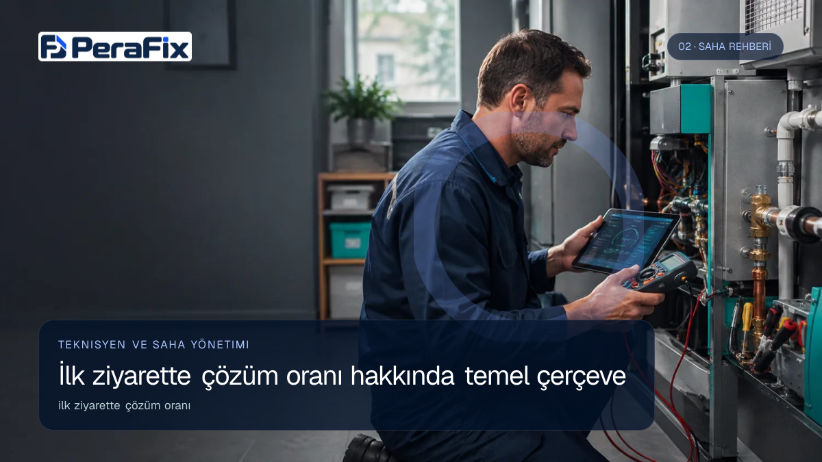 ilk ziyarette çözüm oranı sürecini gösteren PeraFix uygulama görseli