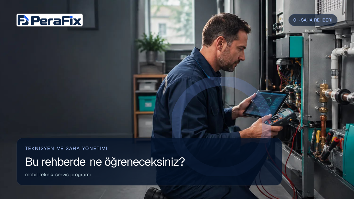 mobil teknik servis programı sürecini gösteren PeraFix uygulama görseli