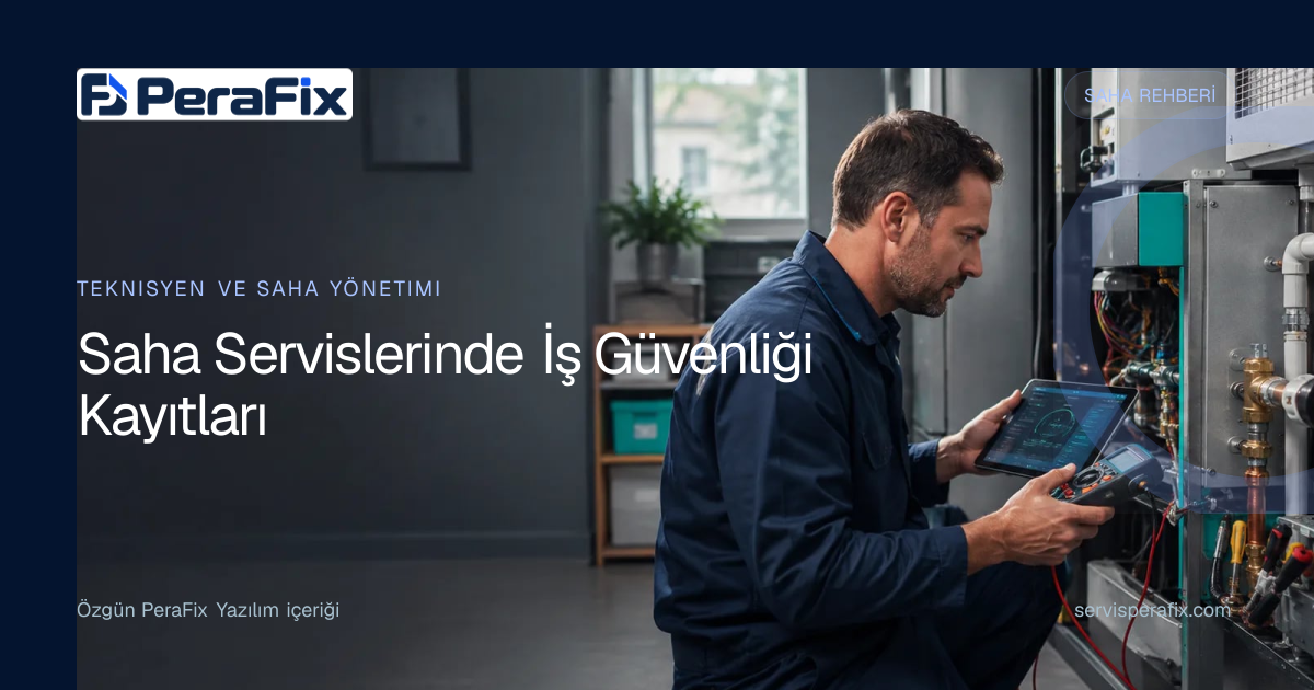 saha servis iş güvenliği kaydı yönetim rehberi