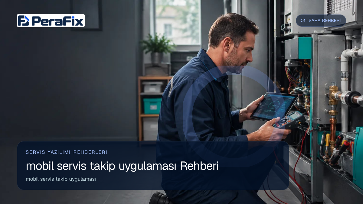 mobil servis takip uygulaması sürecini gösteren PeraFix uygulama görseli