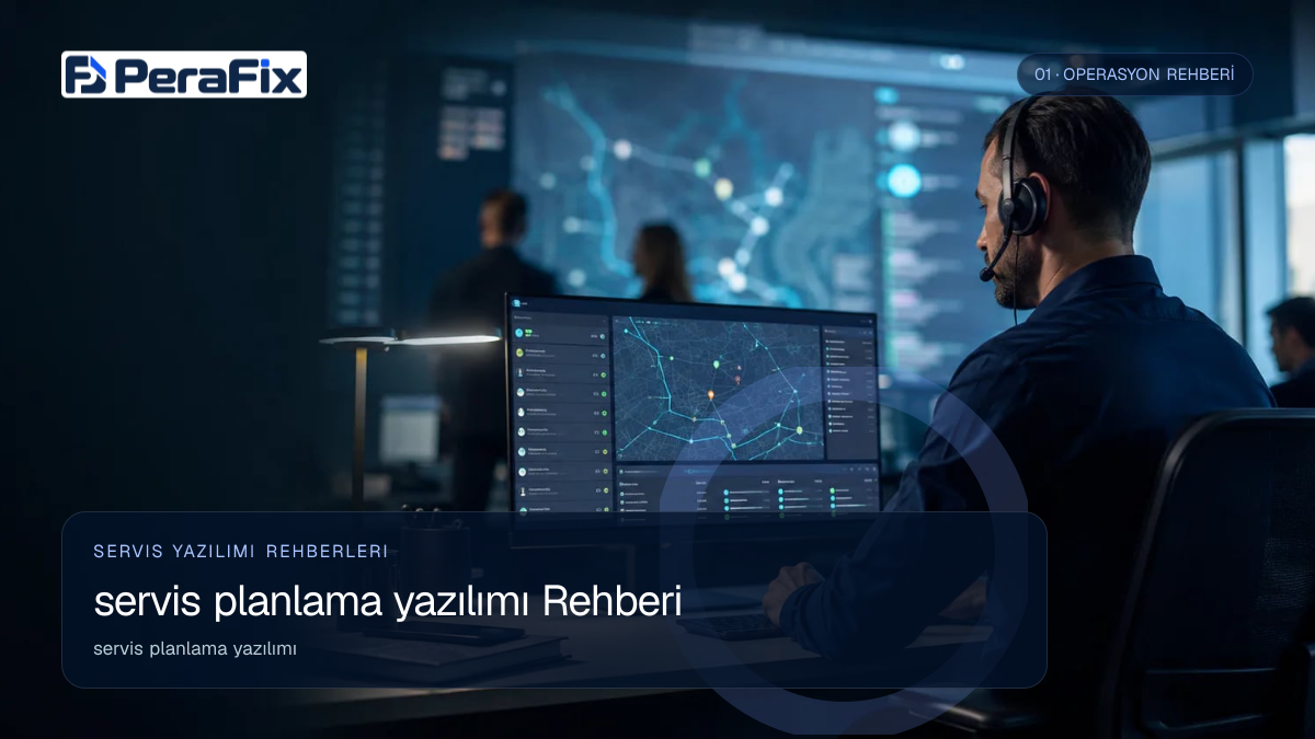 servis planlama yazılımı sürecini gösteren PeraFix uygulama görseli