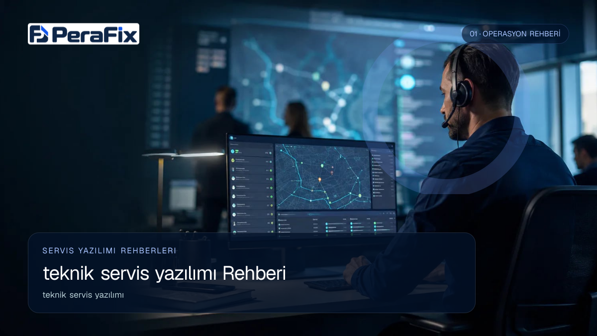 teknik servis yazılımı sürecini gösteren PeraFix uygulama görseli
