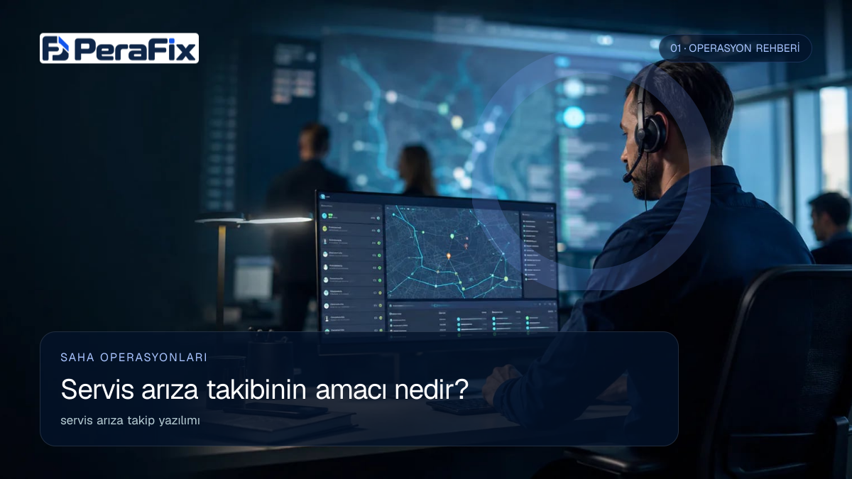 servis arıza takip yazılımı sürecini gösteren PeraFix uygulama görseli