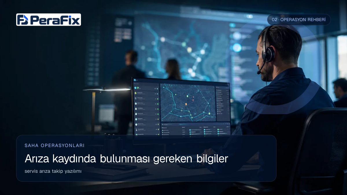 servis arıza takip yazılımı sürecini gösteren PeraFix uygulama görseli