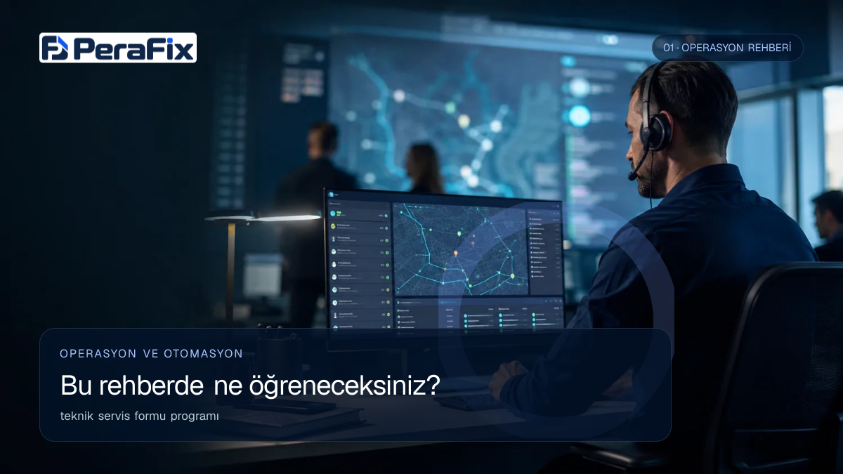 teknik servis formu programı sürecini gösteren PeraFix uygulama görseli