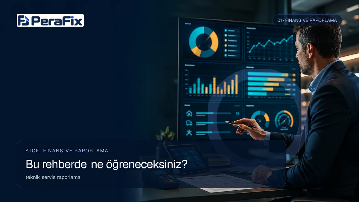 teknik servis raporlama sürecini gösteren PeraFix uygulama görseli