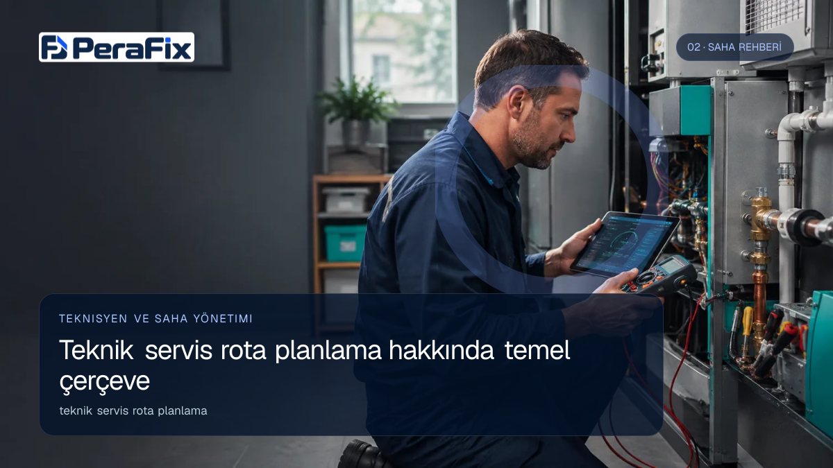 teknik servis rota planlama sürecini gösteren PeraFix uygulama görseli