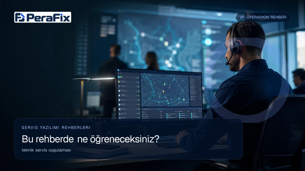 teknik servis uygulaması sürecini gösteren PeraFix uygulama görseli
