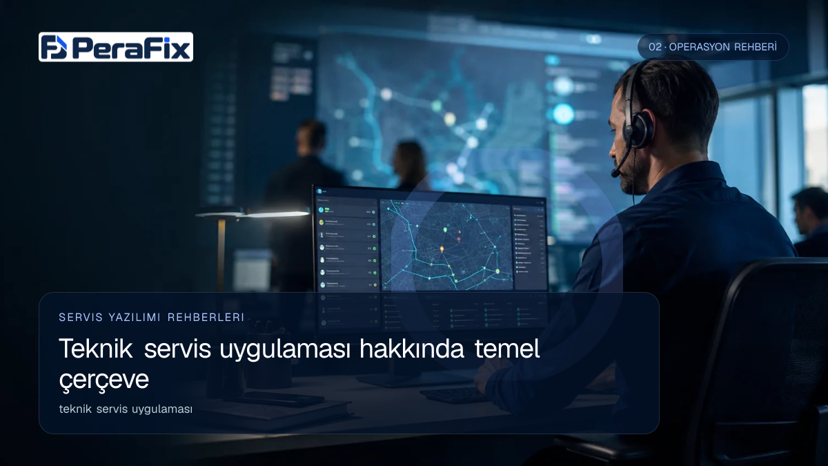 teknik servis uygulaması sürecini gösteren PeraFix uygulama görseli