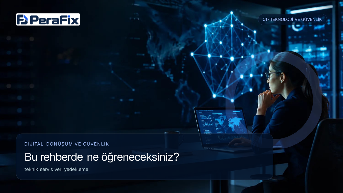 teknik servis veri yedekleme sürecini gösteren PeraFix uygulama görseli