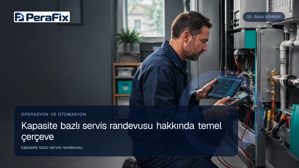 kapasite bazlı servis randevusu sürecini gösteren PeraFix uygulama görseli