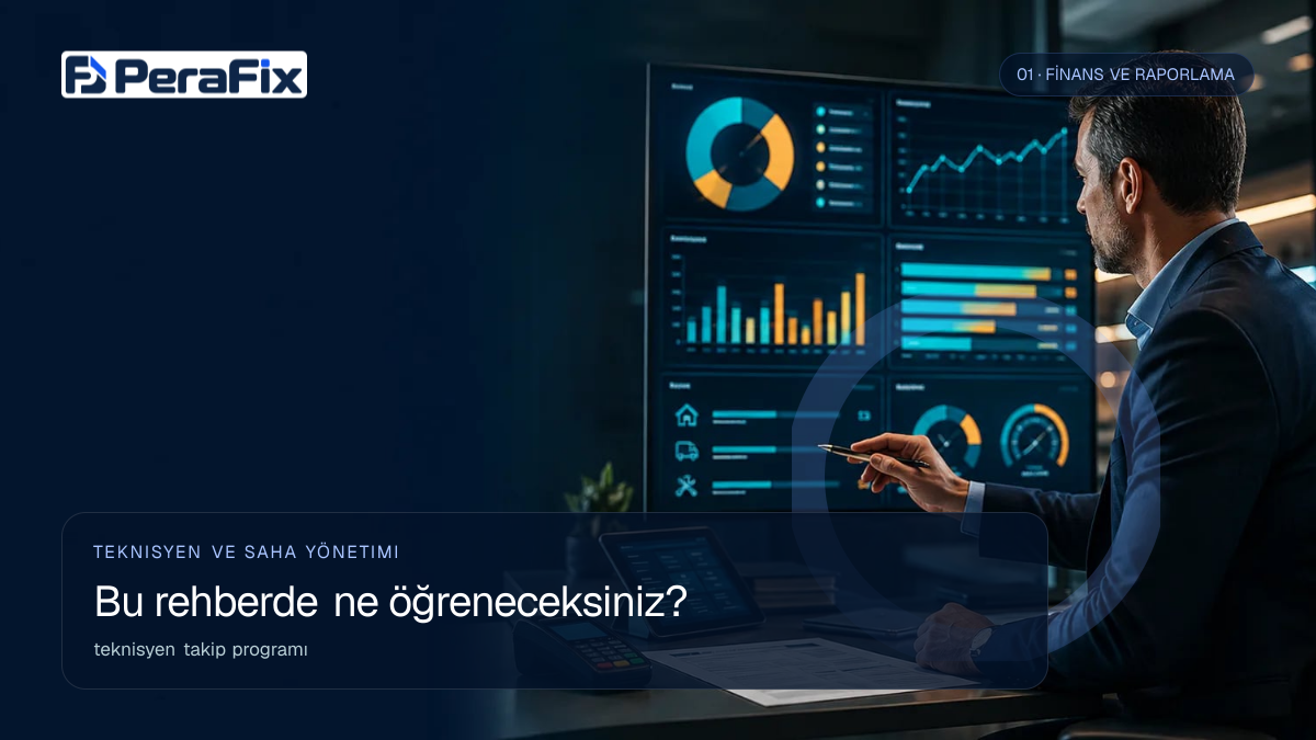 teknisyen takip programı sürecini gösteren PeraFix uygulama görseli