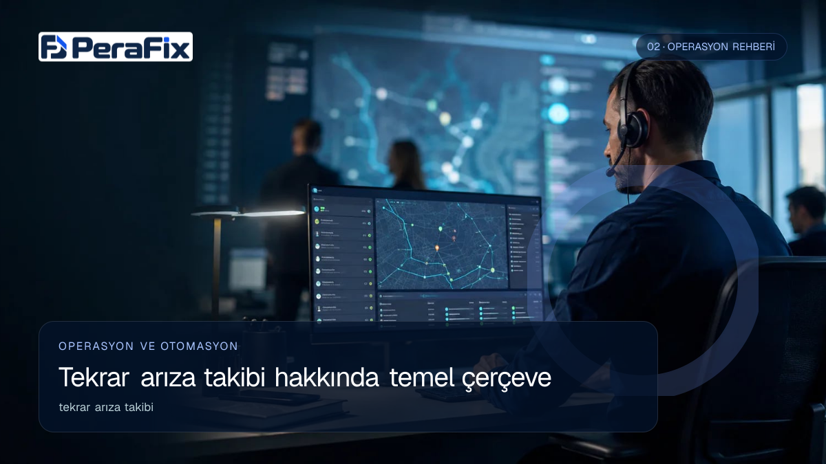 tekrar arıza takibi sürecini gösteren PeraFix uygulama görseli