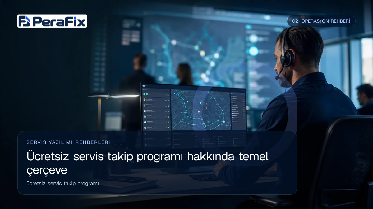 ücretsiz servis takip programı sürecini gösteren PeraFix uygulama görseli
