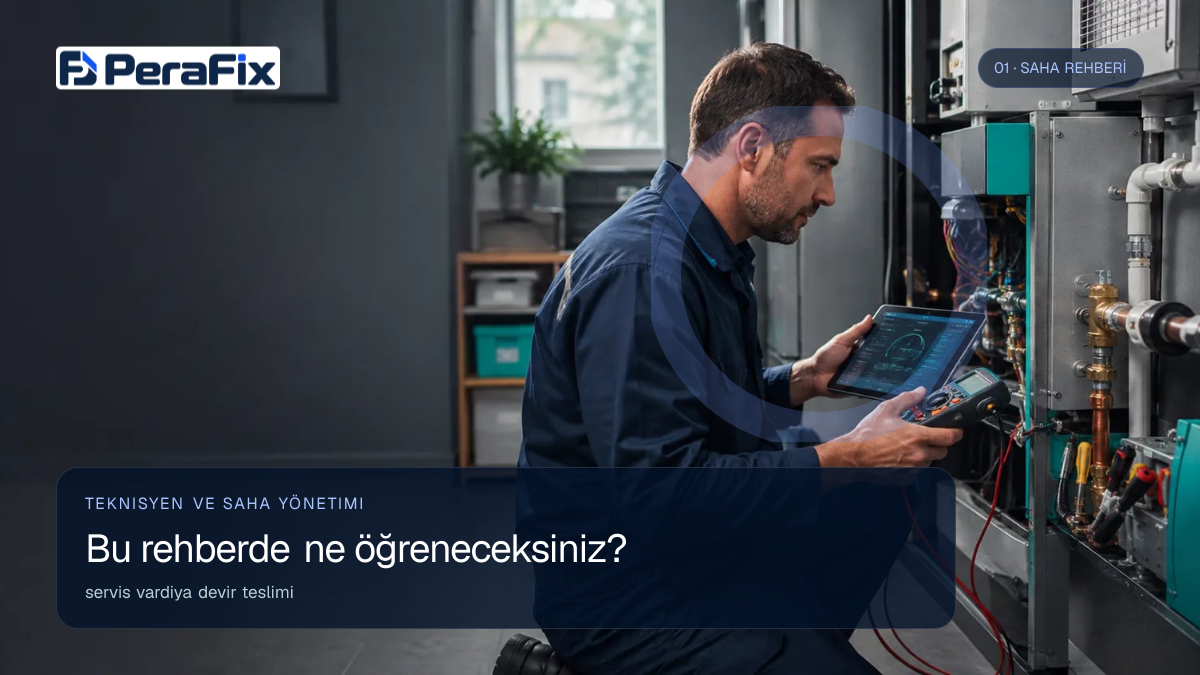 servis vardiya devir teslimi sürecini gösteren PeraFix uygulama görseli